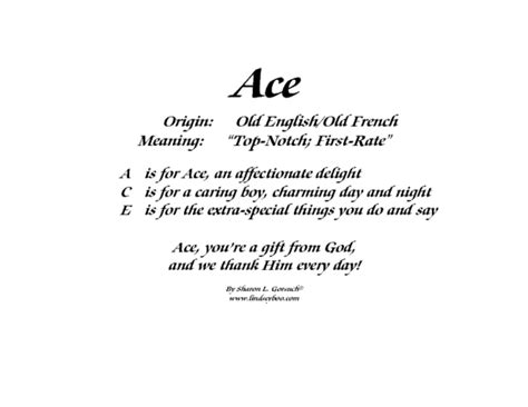 my ace meaning relationship